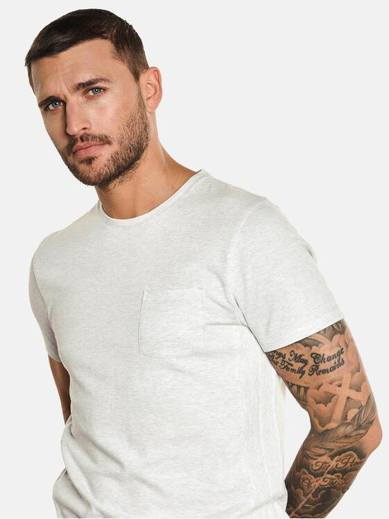 emilio adani Herren T-Shirt strukturiert Grau 32703