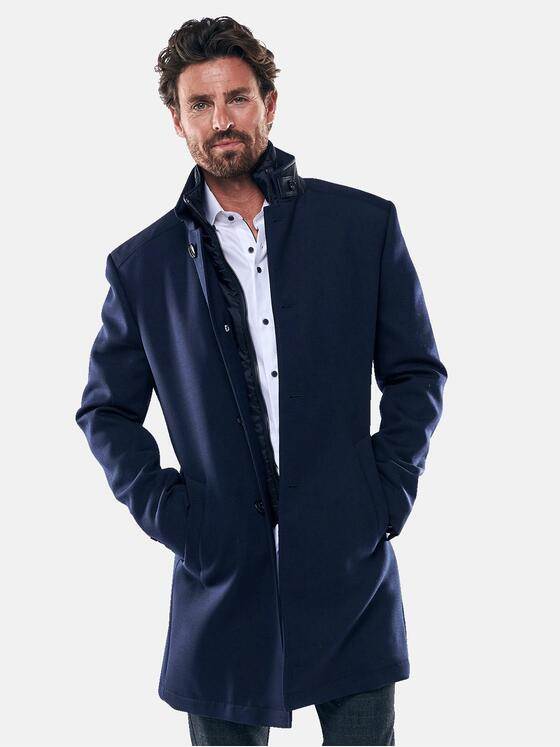 engbers Herren Edler Mantel mit leichter Wattierung Saphirblau 31447