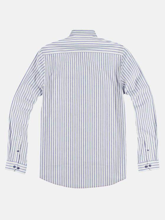 engbers Herren Gestreiftes Langarmhemd Marineblau 29520