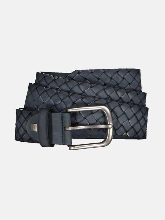 engbers Herren Ledergürtel in Flechtoptik Saphirblau 32914