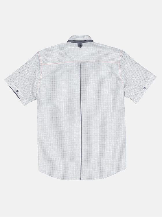 engbers Herren Kurzarm-Hemd mit Minimalprint Reinweiss 33094