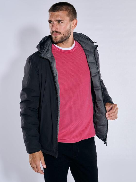 emilio adani Herren Wendejacke mit Soronafüllung Schwarz 37432