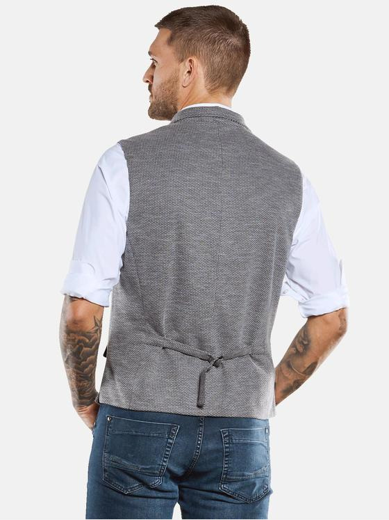 emilio adani Herren Sakko-Weste mit Zipper Grau 33312