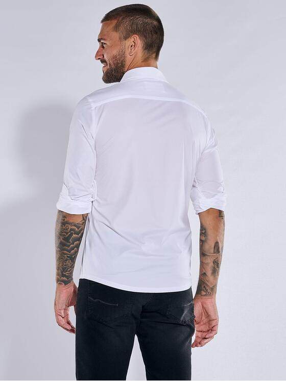 emilio adani Herren Funktionshemd langarm Weiß 35110