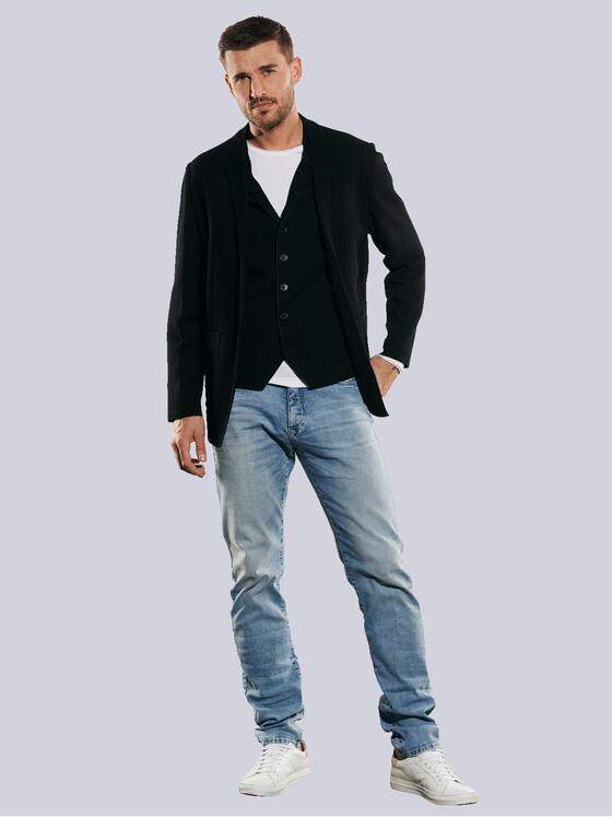 emilio adani Herren Freizeit-Sakko slim fit Schwarz 35265