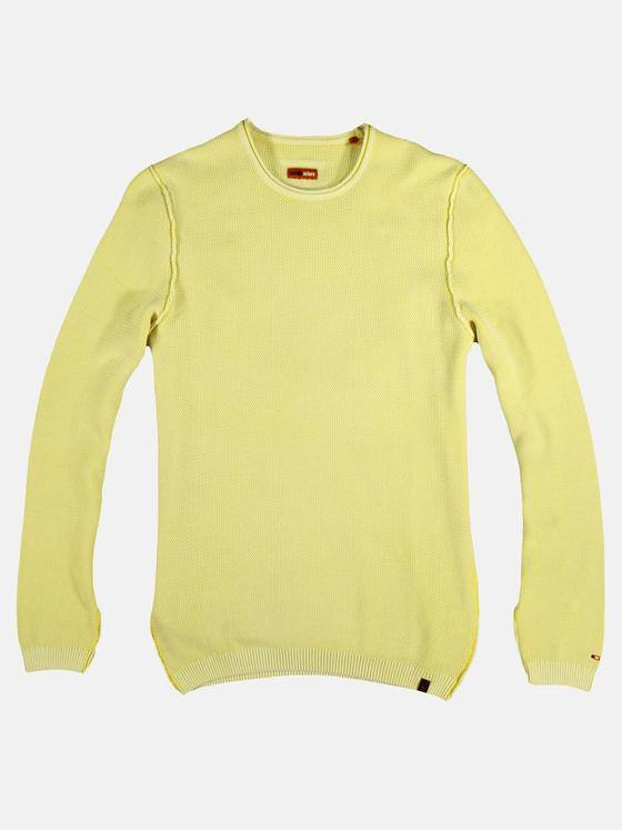 emilio adani Herren Rundhals Pullover Gelb 28939