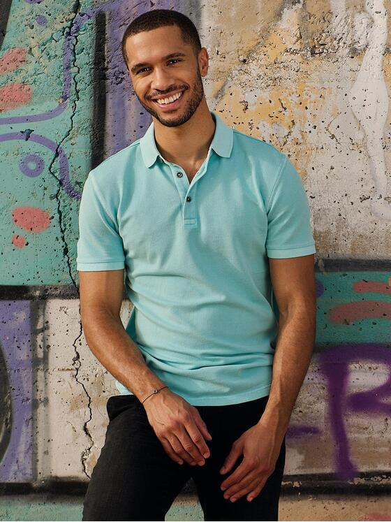 emilio adani Herren Polo-Shirt uni Türkis 36827