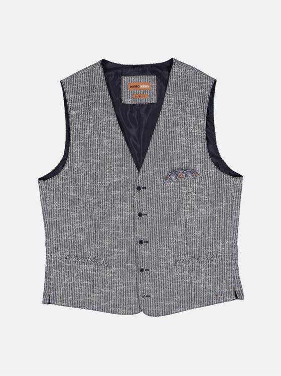 emilio adani Herren Sakko Weste Blau 32597