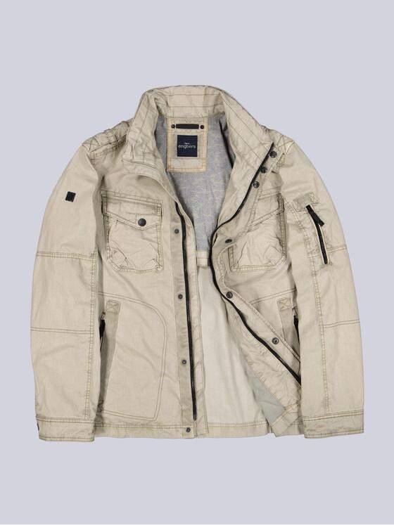 engbers Herren Jacke mit Kontrastdetails Beige 38373