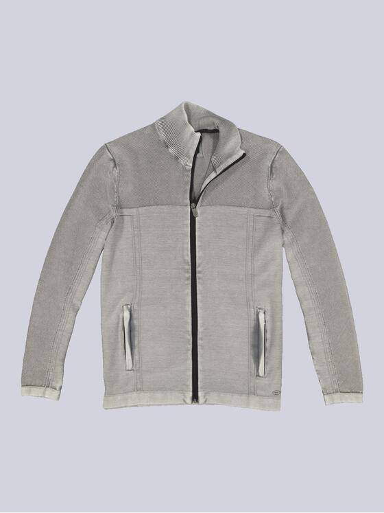 engbers Herren Cardigan strukturiert Grau 34287
