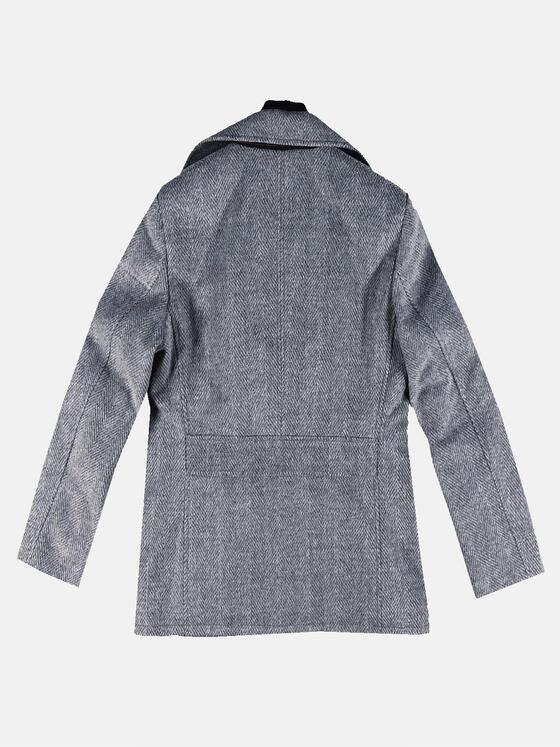 emilio adani Herren Zweireihige Cabanjacke Grau 30777