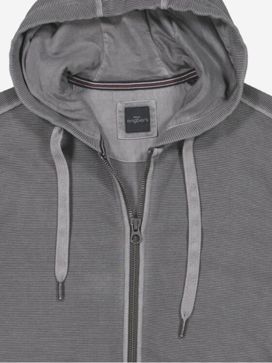 engbers Herren Sweatjacke mit Kapuze Grau 36999