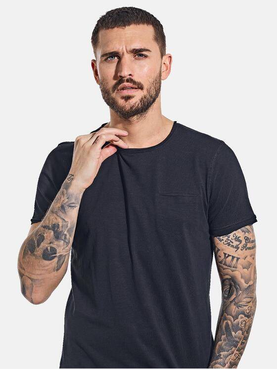 emilio adani Herren Basic-Shirt "My Favorite" Schwarz 33488