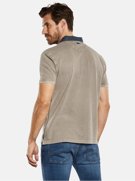 engbers Herren Polo-Shirt strukturiert Beige 34336