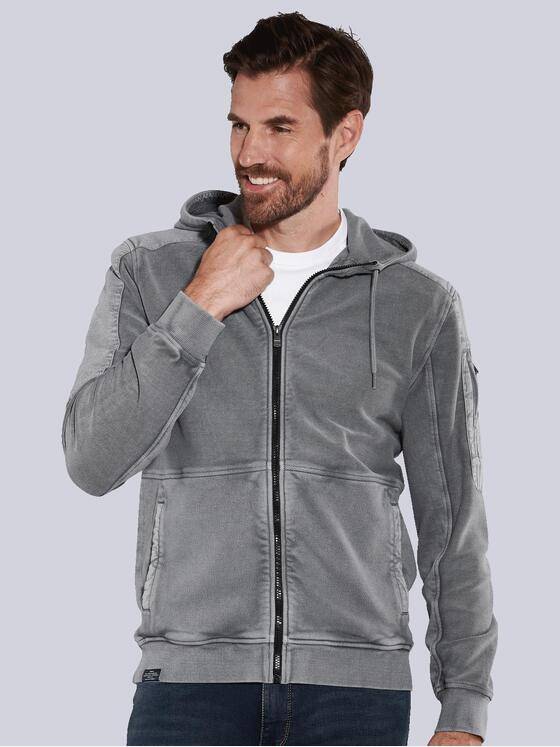engbers Herren Sweatjacke mit Kapuze Grau 35595