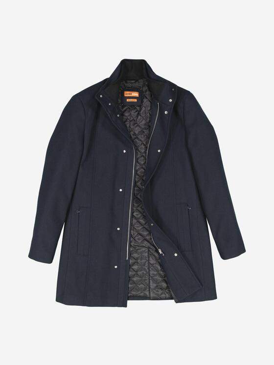 emilio adani Herren Mantel regular Blau 37261