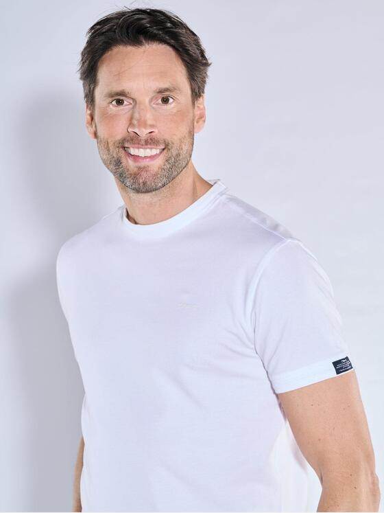 engbers Herren T-Shirt uni Reinweiss 38642