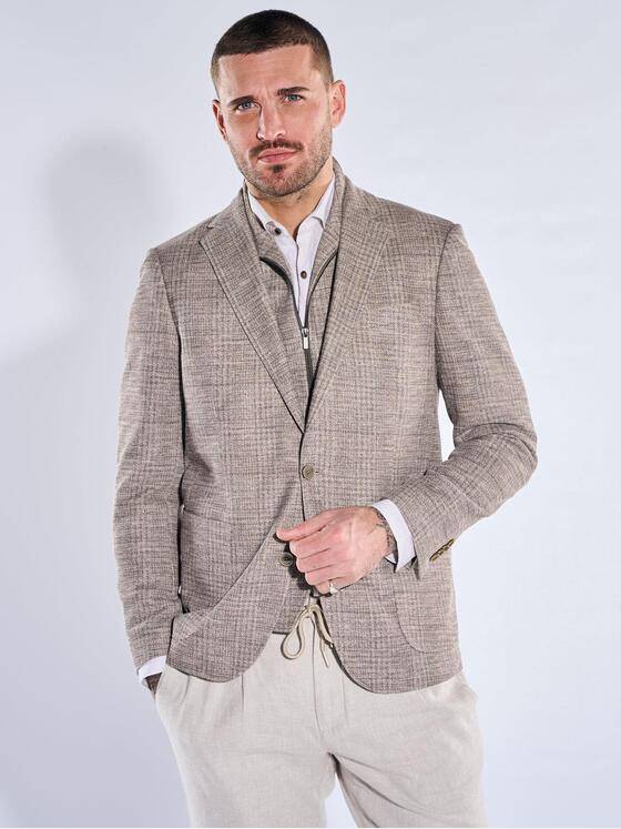 emilio adani Herren Freizeit-Sakko slim fit Dunkelbraun 40313