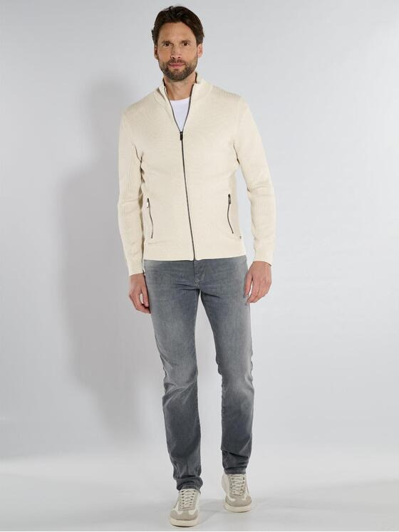 engbers Herren Cardigan regular Weiß 36849