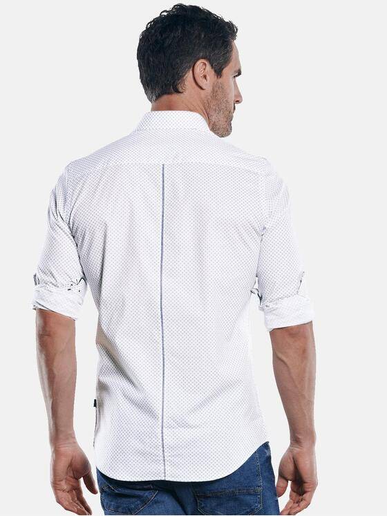 engbers Herren Comfort Stretch Hemd mit Print Saphirblau 30662