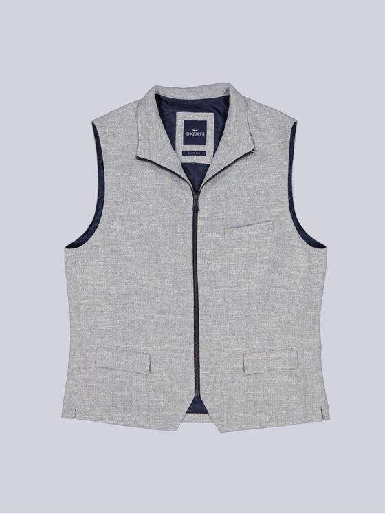 engbers Herren Sakko-Weste slim fit Hellgrau 38248