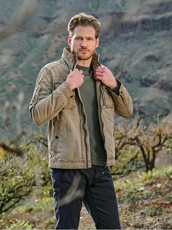 engbers Herren Baumwoll-Jacke mit Brusttaschen Hellbraun 36175