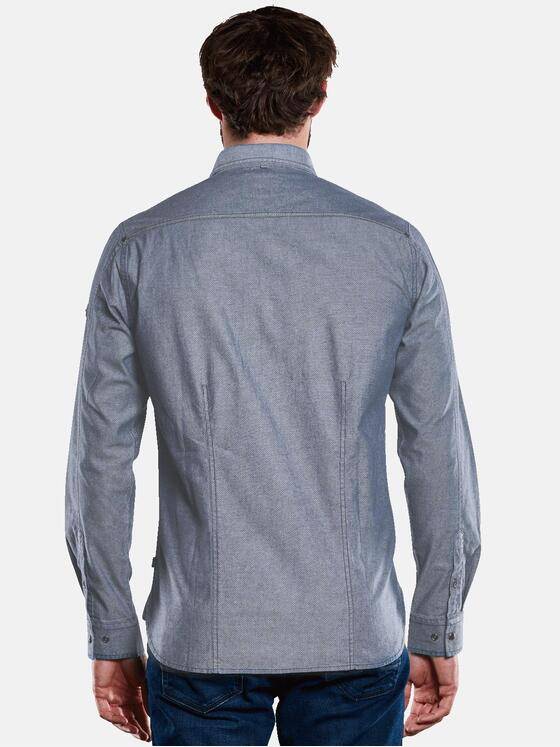 engbers Herren Langarm-Hemd speziell gewaschen Indigoblau 33465