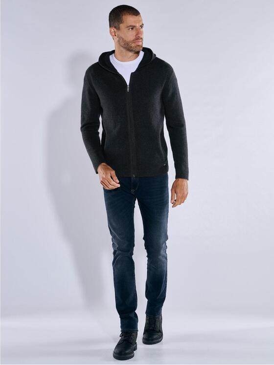engbers Herren Strickjacke mit Kapuze Anthrazit 37964