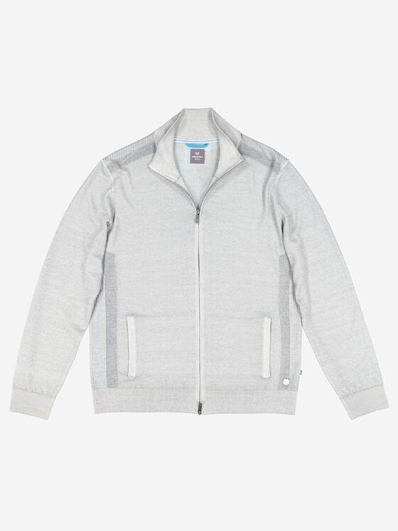 ENGBERS GERMANY Herren Cardigan aus edler Merinowolle Silbergrau 37983