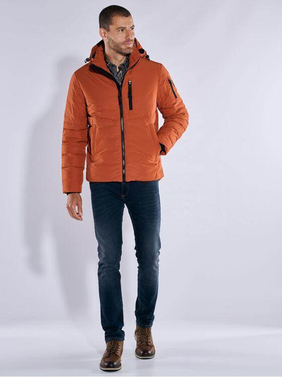 engbers Herren Steppjacke mit abnehmbarer Kapuze Orange 37411