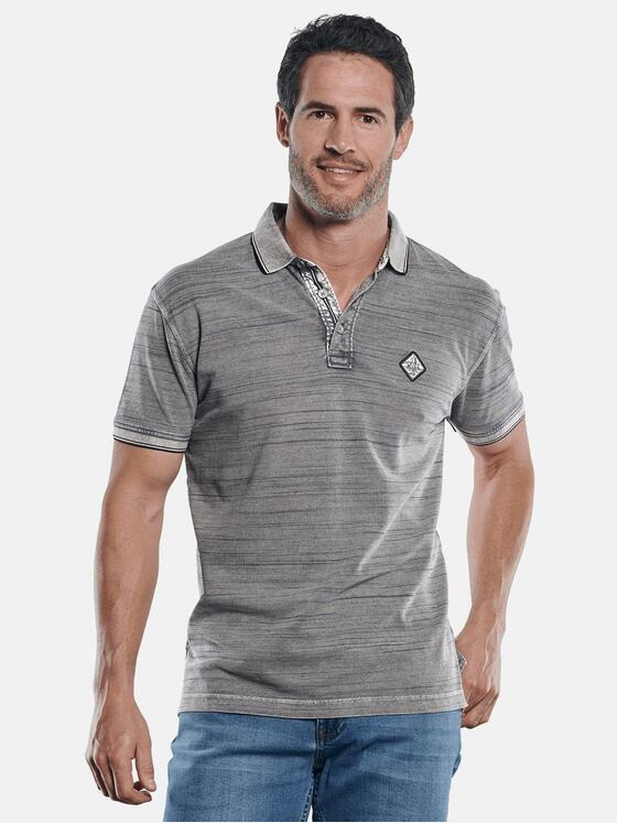 engbers Herren Poloshirt in melierter Optik Grau 29863