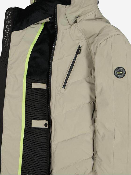 engbers Herren Steppjacke mit abnehmbarer Kapuze Braunbeige 37410