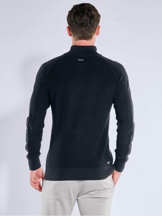 engbers Herren Pullover mit Troyerkragen Schwarz 39450