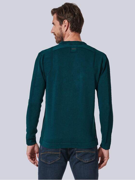 engbers Herren Pullover uni Türkis 35338