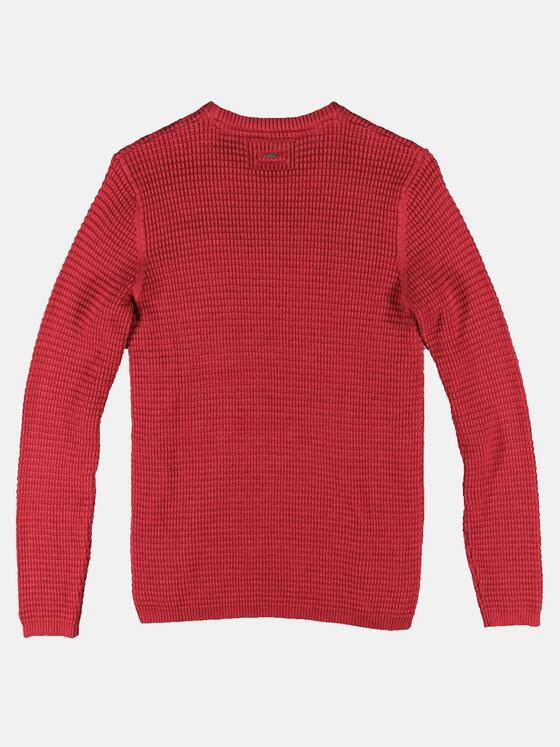 emilio adani Herren Strukturierter Rundhalspullover Rot 30954