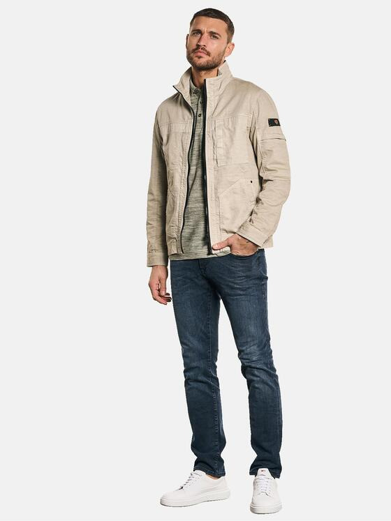 emilio adani Herren Jacke aus Leinen-Baumwoll-Mix Beige 32573