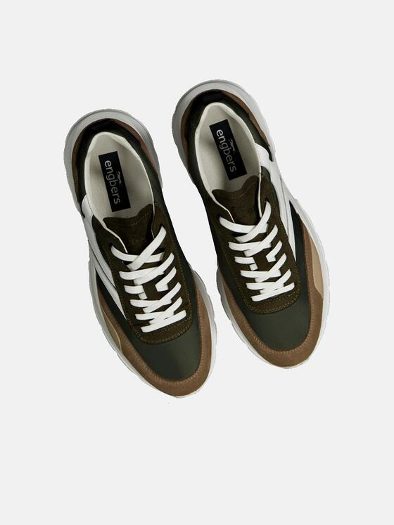 engbers Herren Sneaker mit gefederter Sohle Khaki 35130