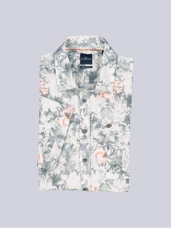 engbers Herren Kurzarm-Hemd gemustert Grau 38983