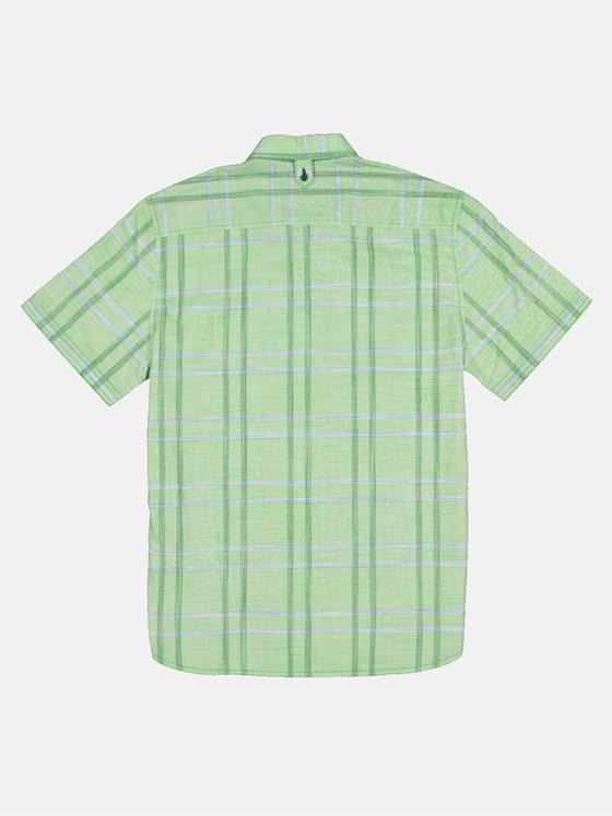 engbers Herren Kurzarm-Hemd kariert Gruen 32215