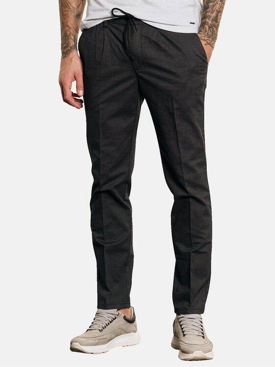 emilio adani Herren Baumwoll-Hose mit Comfort-Stretch-Anteil Grau 32759