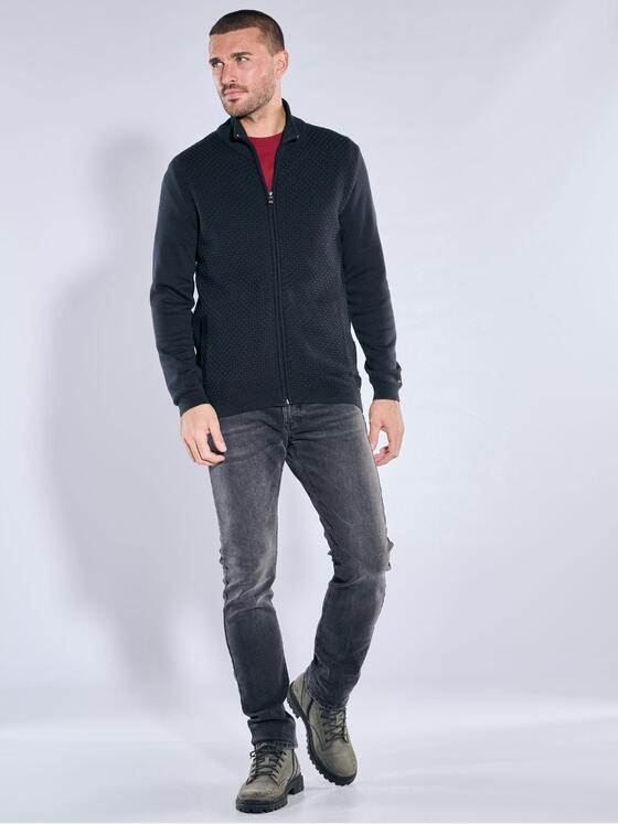 emilio adani Herren Cardigan Schwarz 39919