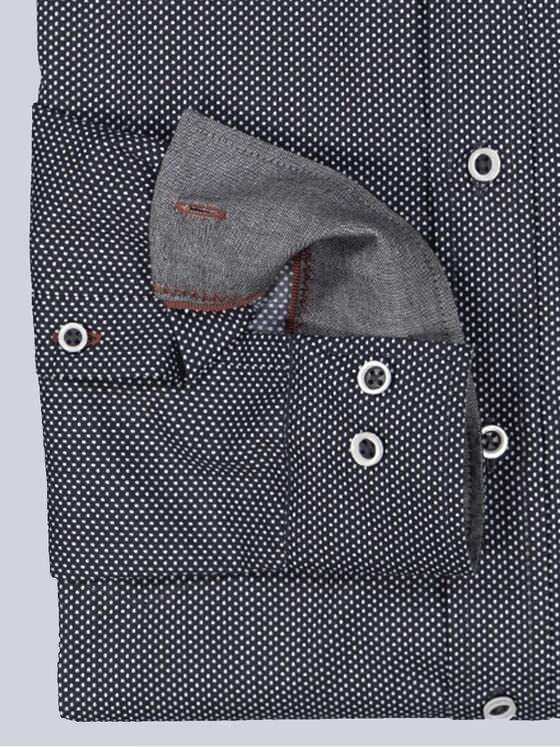 engbers Herren Langarm-Hemd gemustert Blau 36164