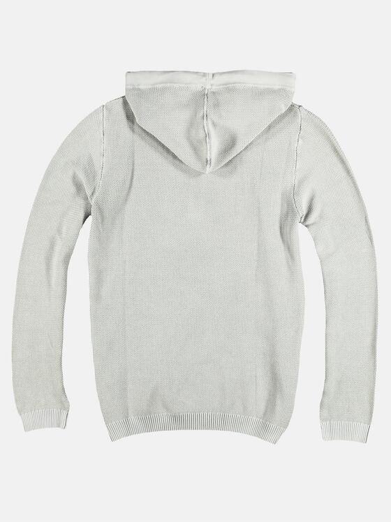 emilio adani Herren softer Strick-Hoodie Hellgrau 29280