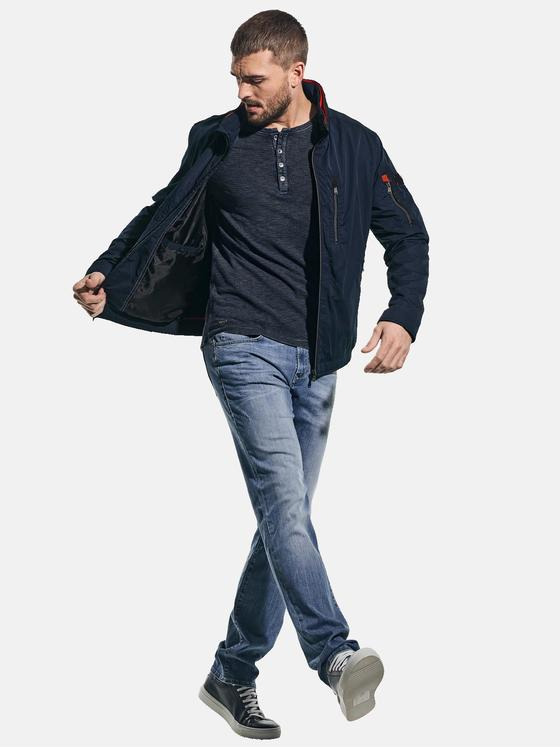 emilio adani Herren Sportive Jacke aus hochwertigem Shellmaterial Blau 30648