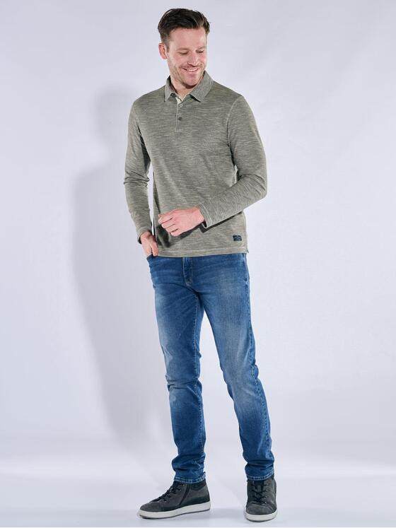 engbers Herren Langarm-Shirt strukturiert Braunbeige 38340