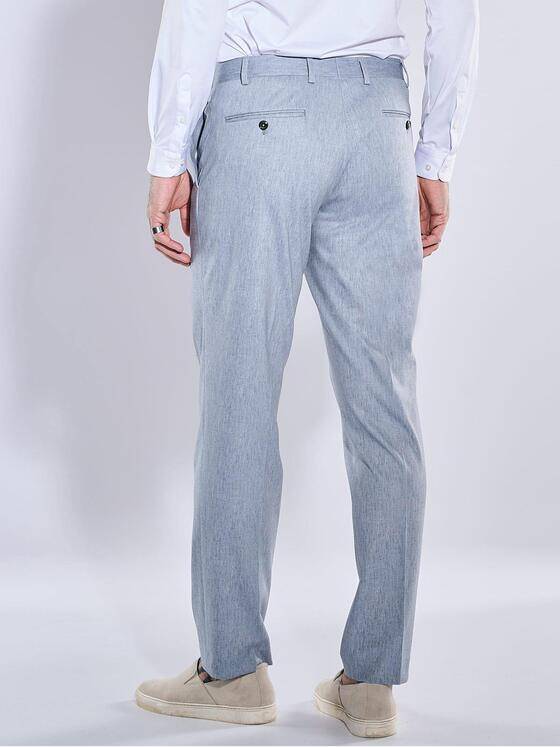 emilio adani Herren Anzug-Hose strukturiert Blau 38443