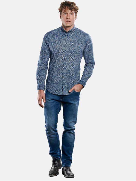 engbers Herren Hemd langarm Saphirblau 30964
