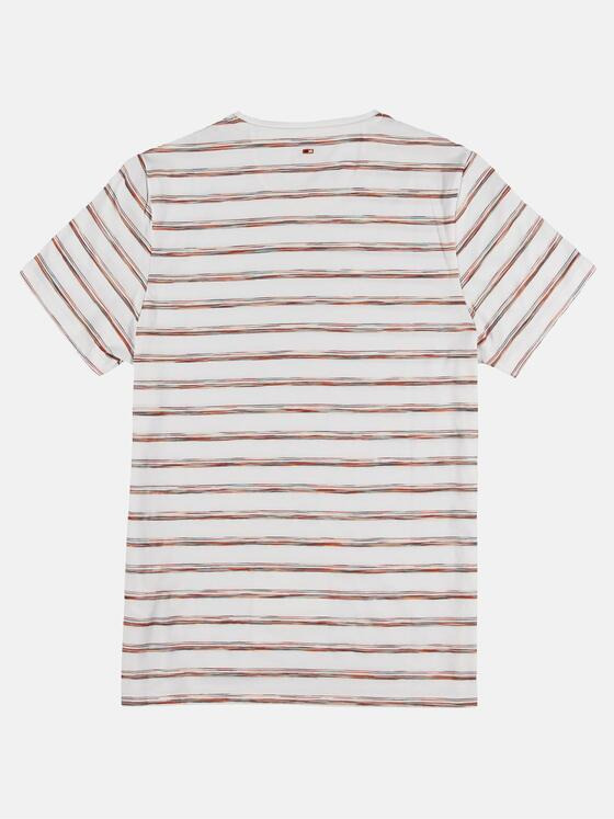 emilio adani Herren Rundhals T-Shirt mit besonderem Farbeffekt Orange 29639