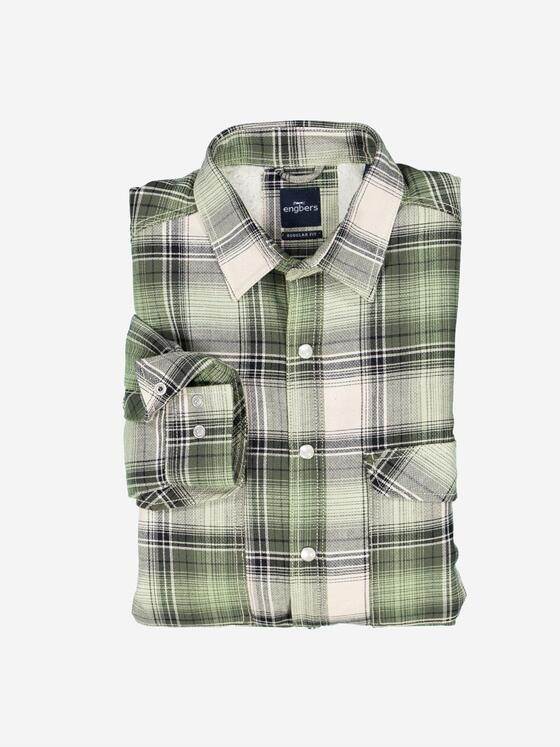 engbers Herren Overshirt kariert Grün 37396