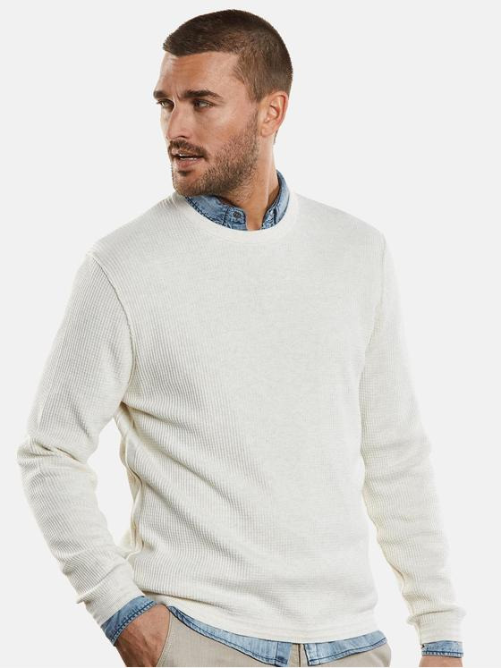 emilio adani Herren Pullover strukturiert Beige 34316